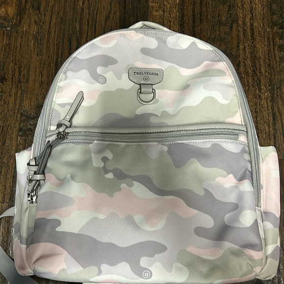 Twelve Little MIDI-GO DIAPER BAG BACKPACK IN BLUSH CAMO - Picture 1 of 14